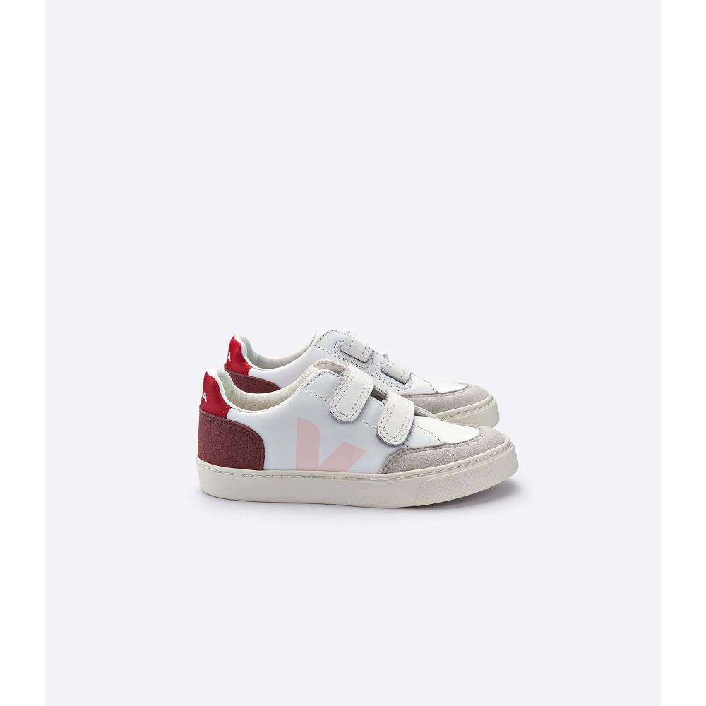 Veja V-12 LEATHER Kids\' Sneakers White | CA 873BEX